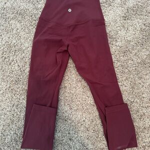 maroon lululemon align leggings